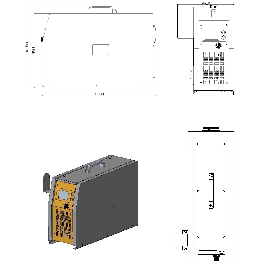 10KW IP 67 高防护叉车外部充电器 350V30A